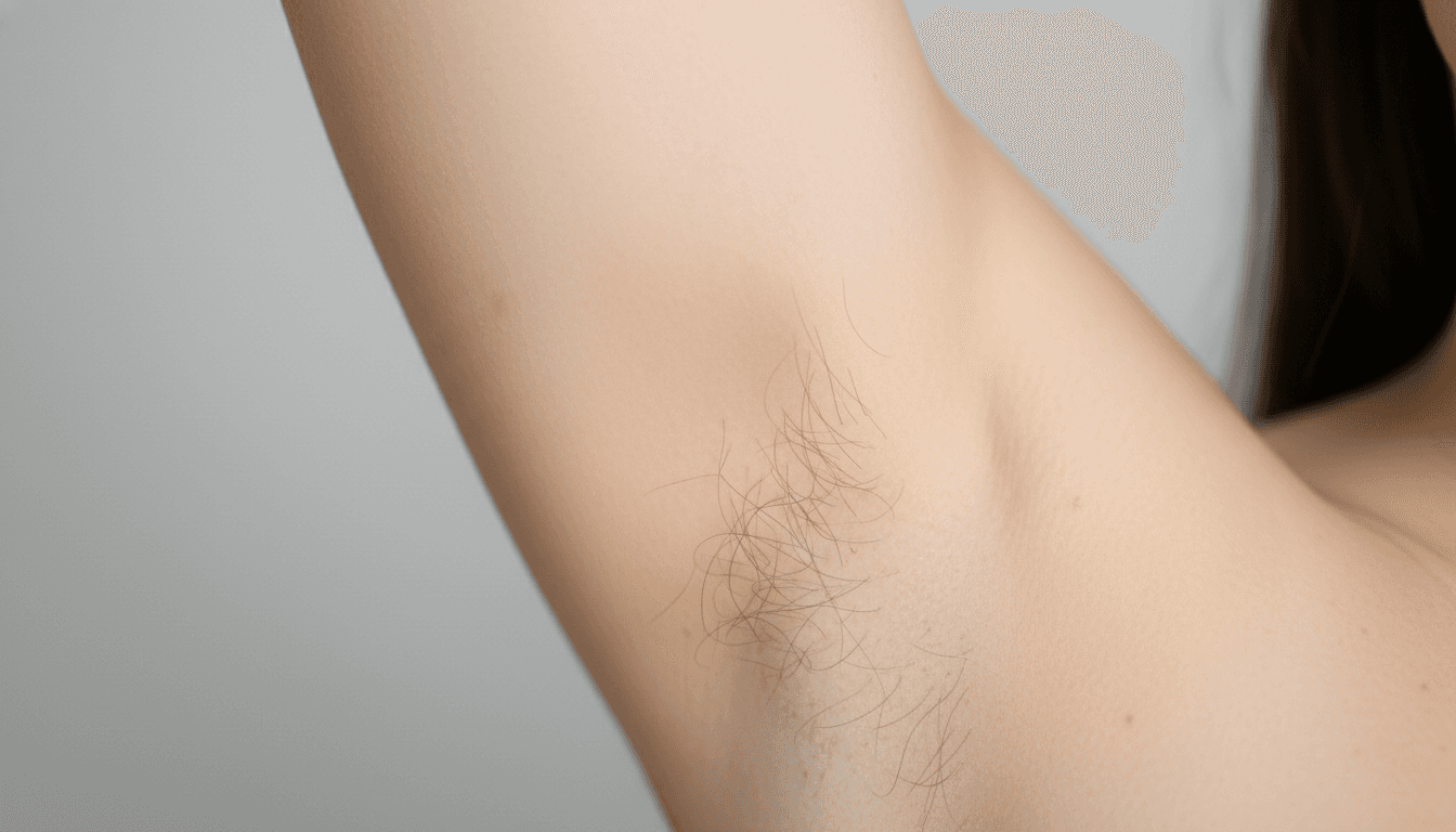 Before image of a laser hair removal treatment