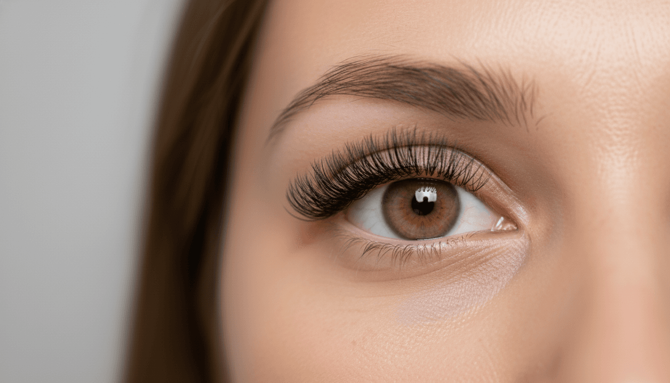 After image of an eyelash extension treatment