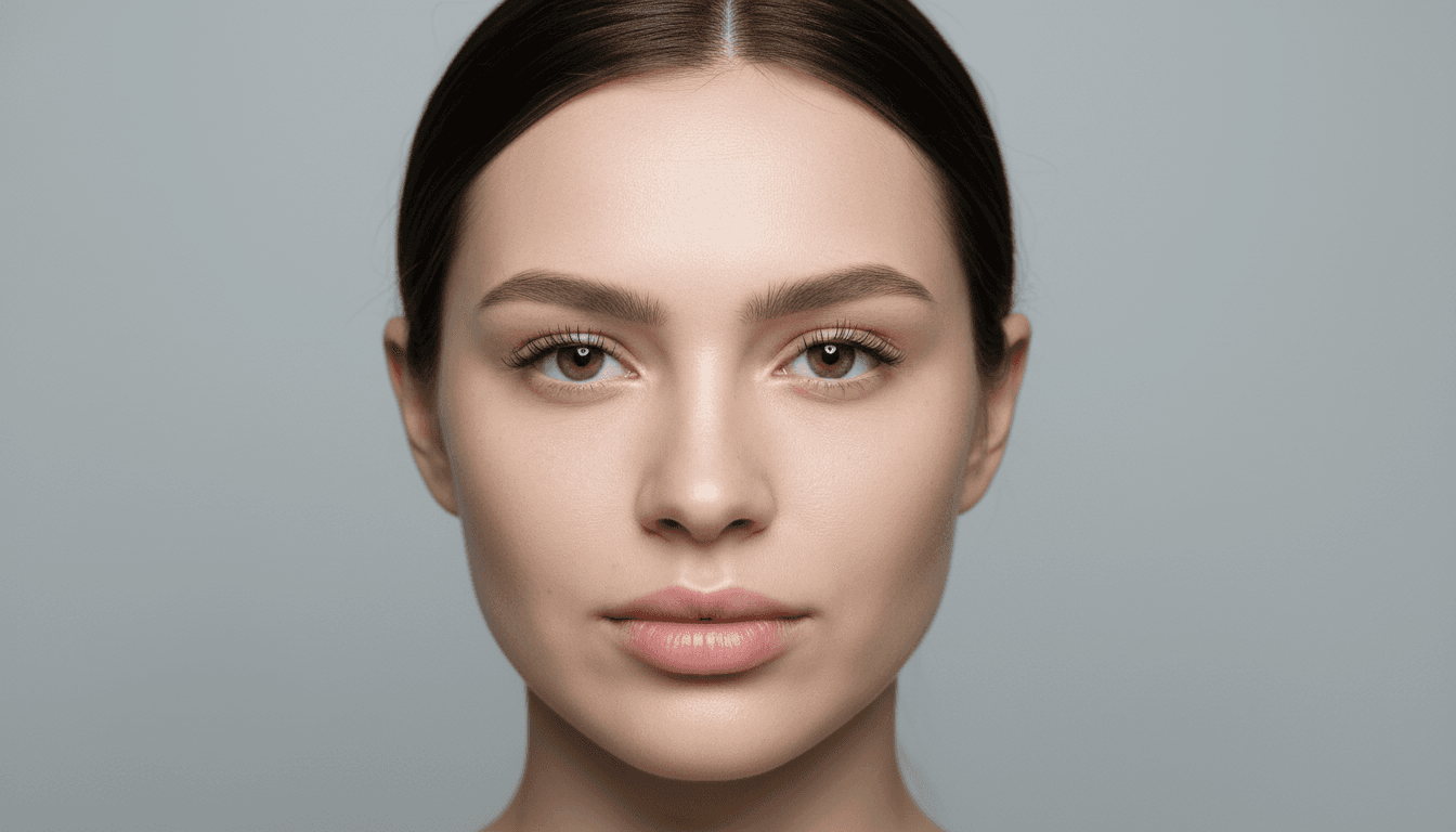 Before image of a permanent makeup treatment