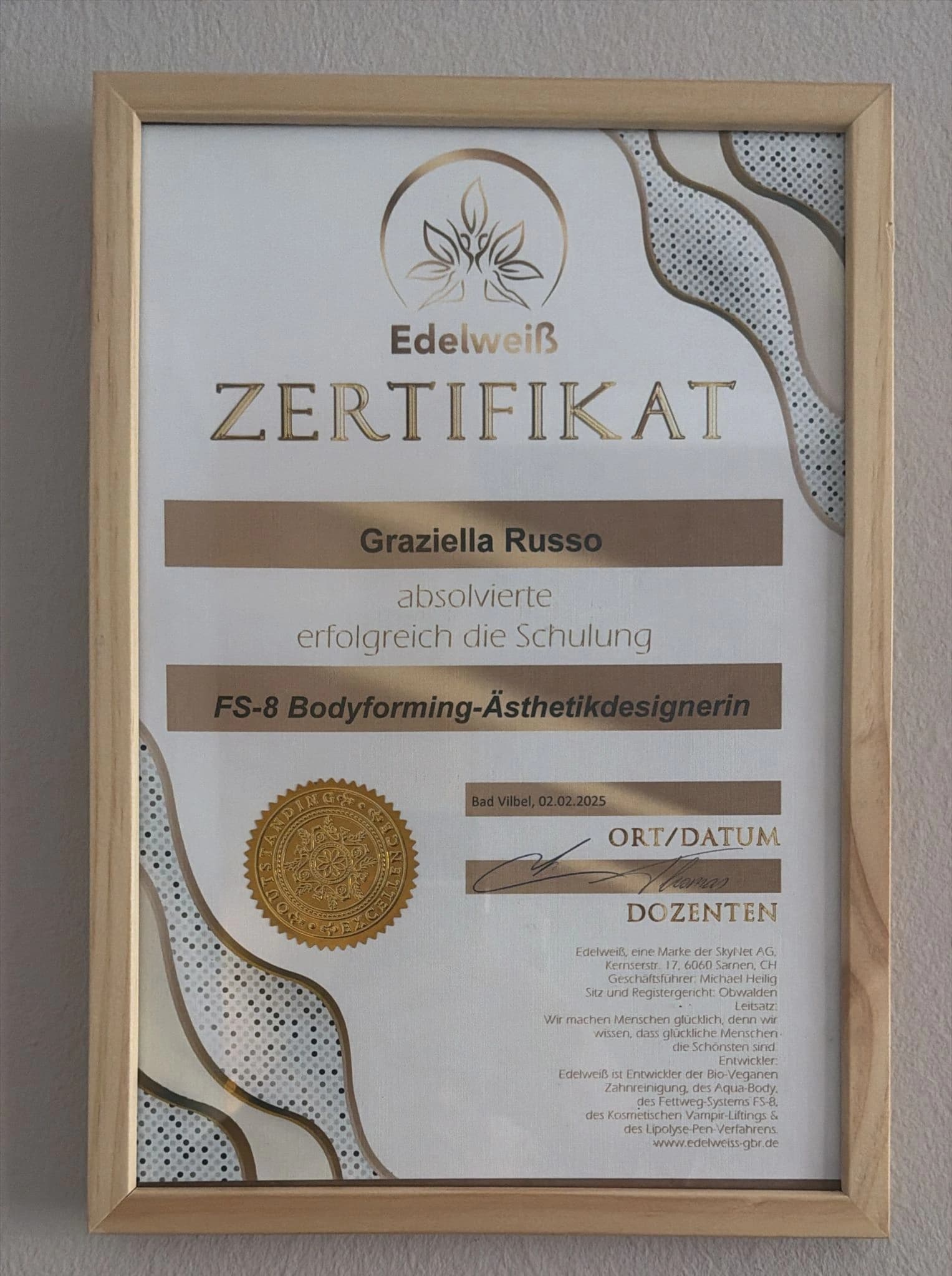 Bodyforming Zertifikat